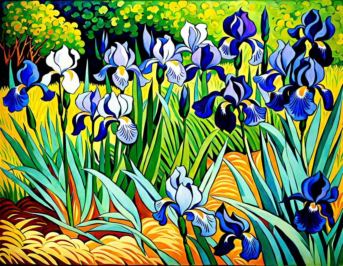 Irises as a Realist Painting