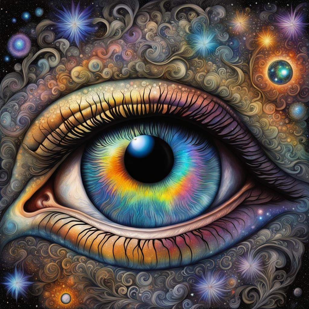 Cosmic Eyeball: Gothic Love in a Rainbow Galaxy