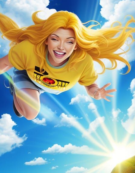 Heavenly Sunshine Beams Through Divine Soft Clouds