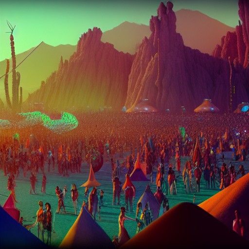 Coachella Festival Matte Painting in Unreal Engine 5