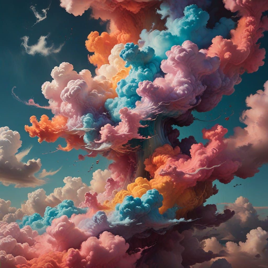 Ethereal Dreamscapes in Vibrant Iridescent Hues