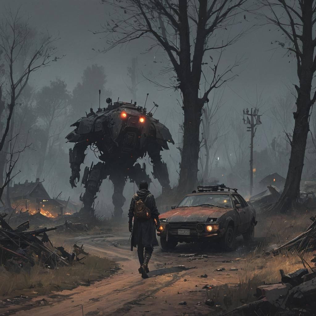 Grimdark Landscape Illustration