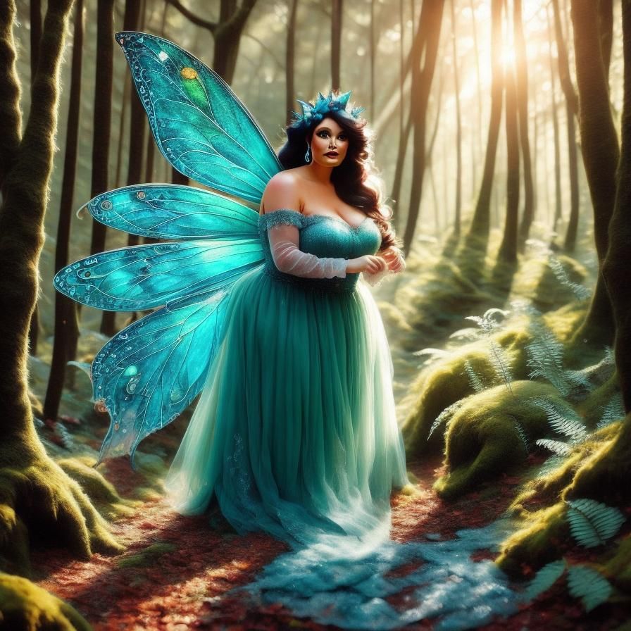 Enchanted Forest Fairy Portrait in Full Color