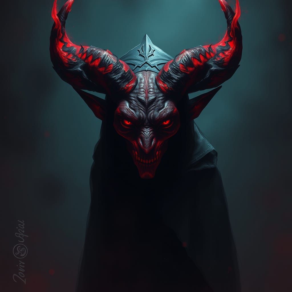 Mystique Tiefling in Dark, Gritty Realism