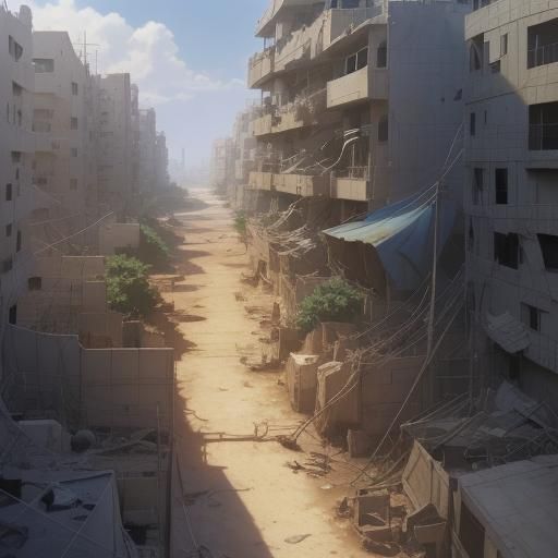 Gaza in Anime Key Visual Style