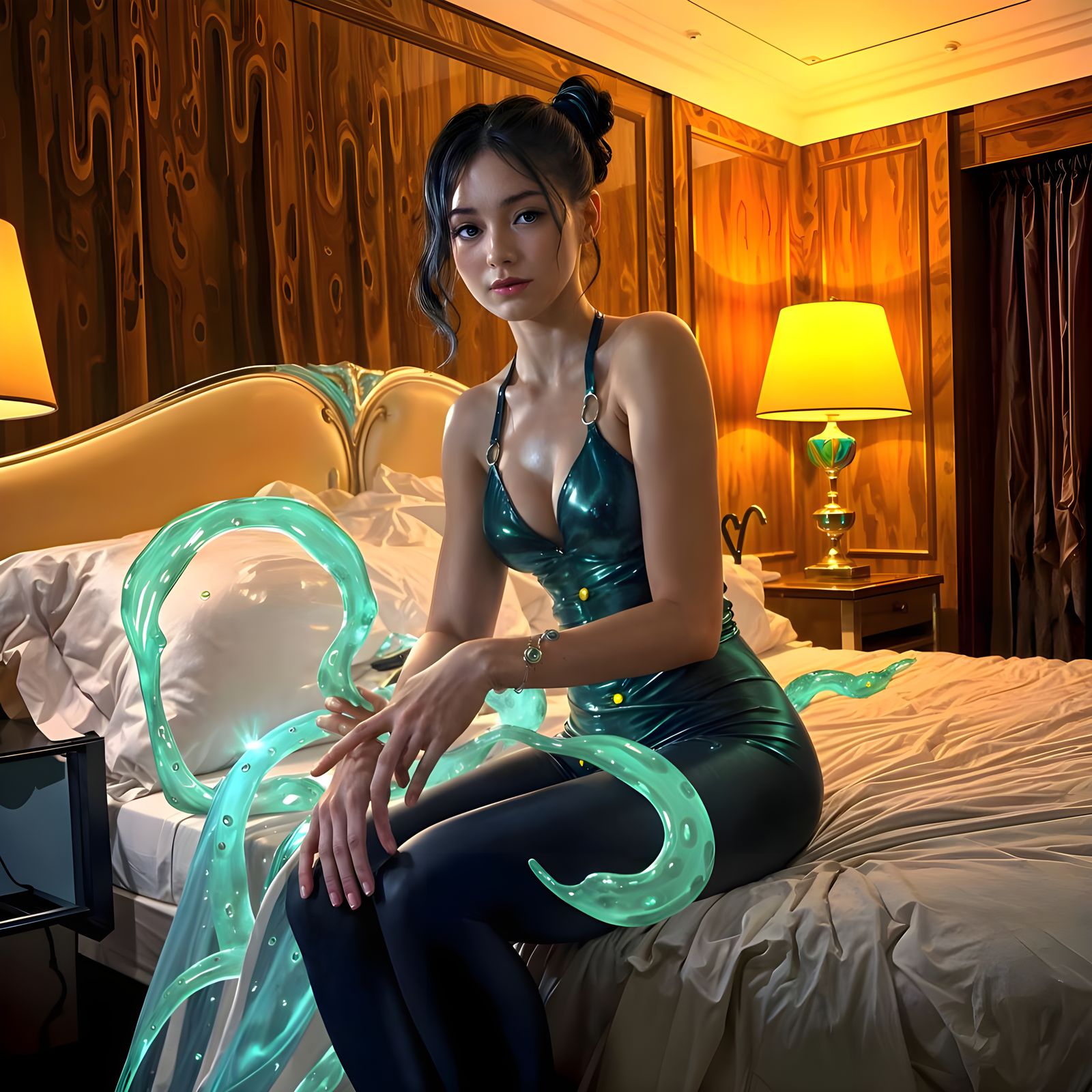 "Hey, you guys! Wait for Vincent! Um. He's changing."