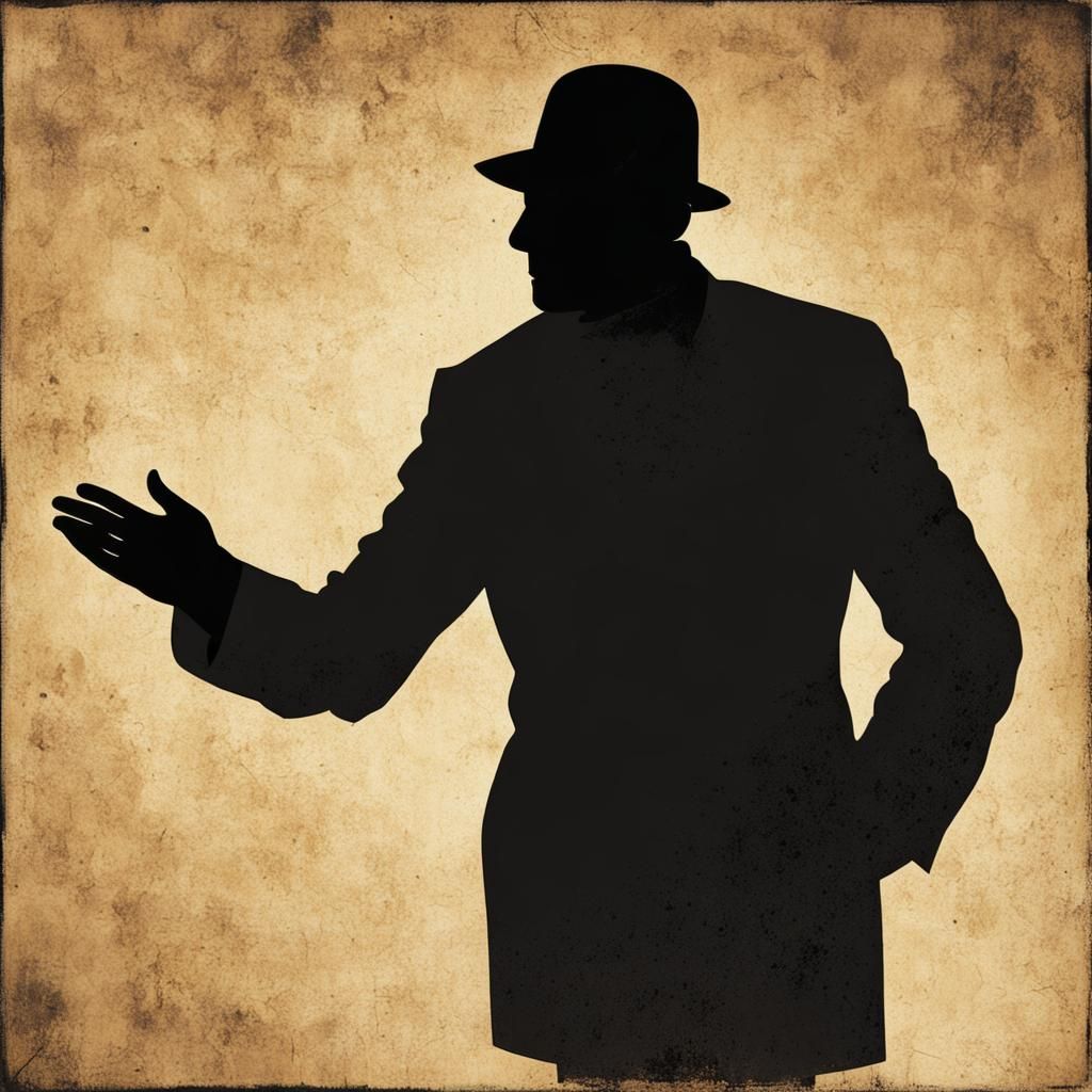 Invisible Man Silhouette in Expressionist Style