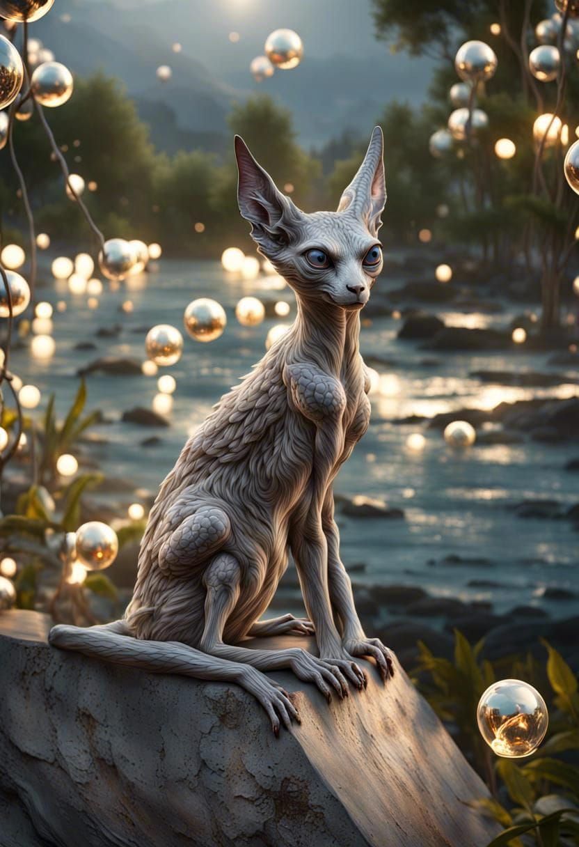 Alien People and Pets: Hyperrealistic Dreamscape