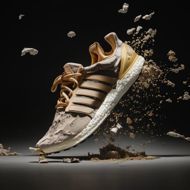 Kintsugi Adidas Shoe Explosion by Murakami