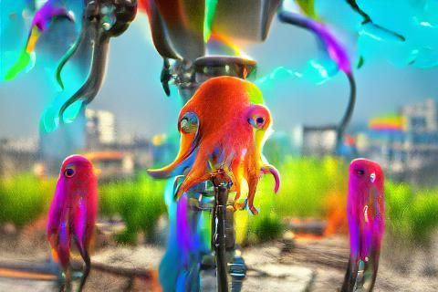 Stylized Squid Graphic Illustration