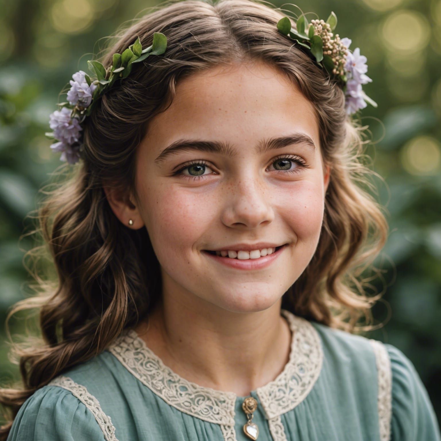 Serene Portrait Radiating Peace and Innocence