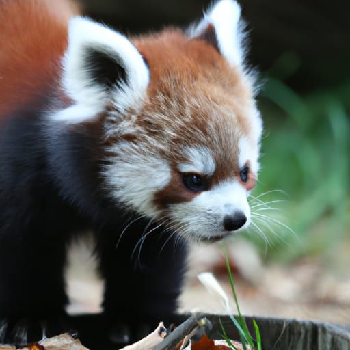 Adorable Fluffy Red Panda Kitten