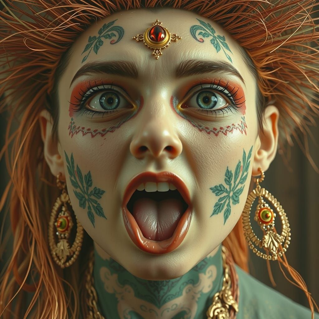 Photorealistic Portrait with Cinematic Lighting and Vivid Co...