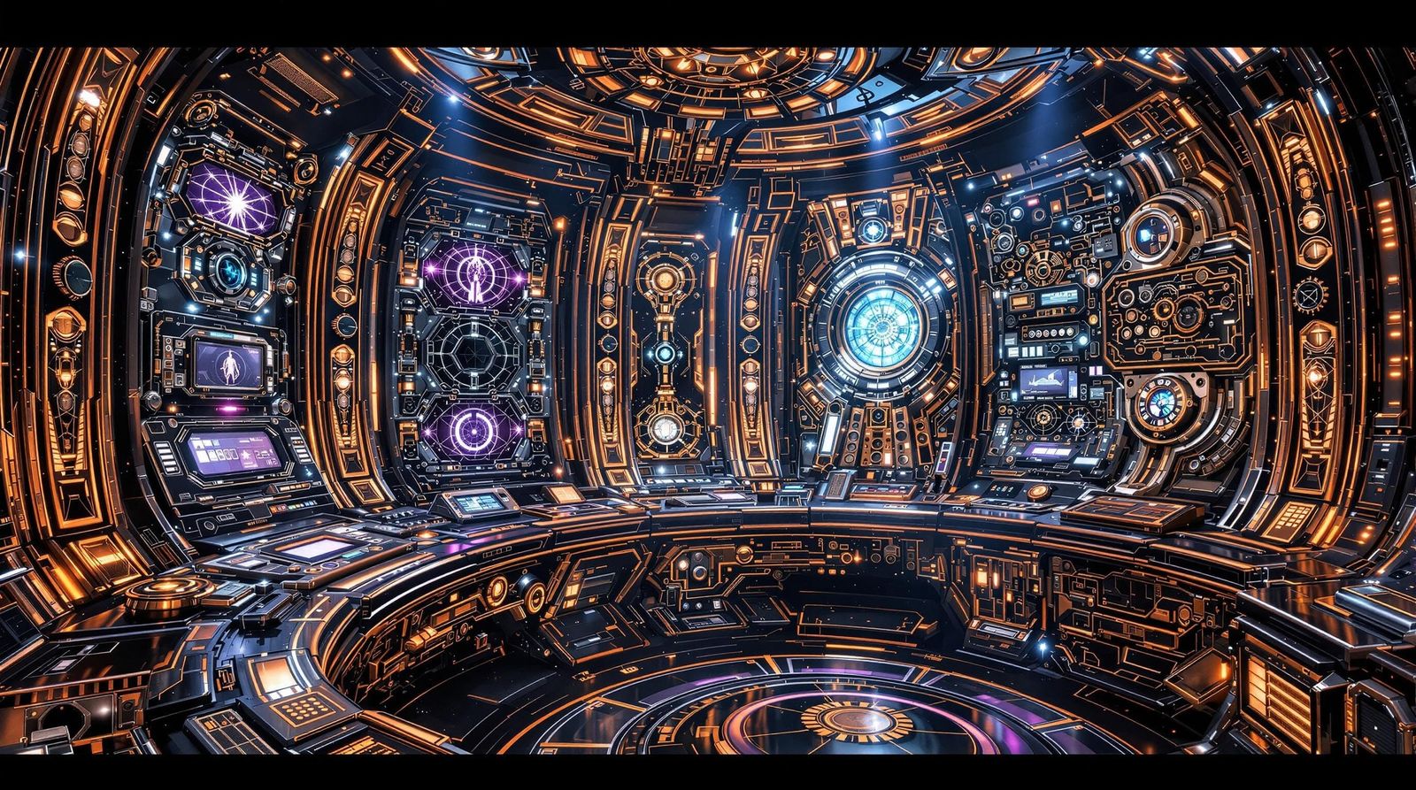 Surreal Baroque Aetherpunk TARDIS Interior Control Console