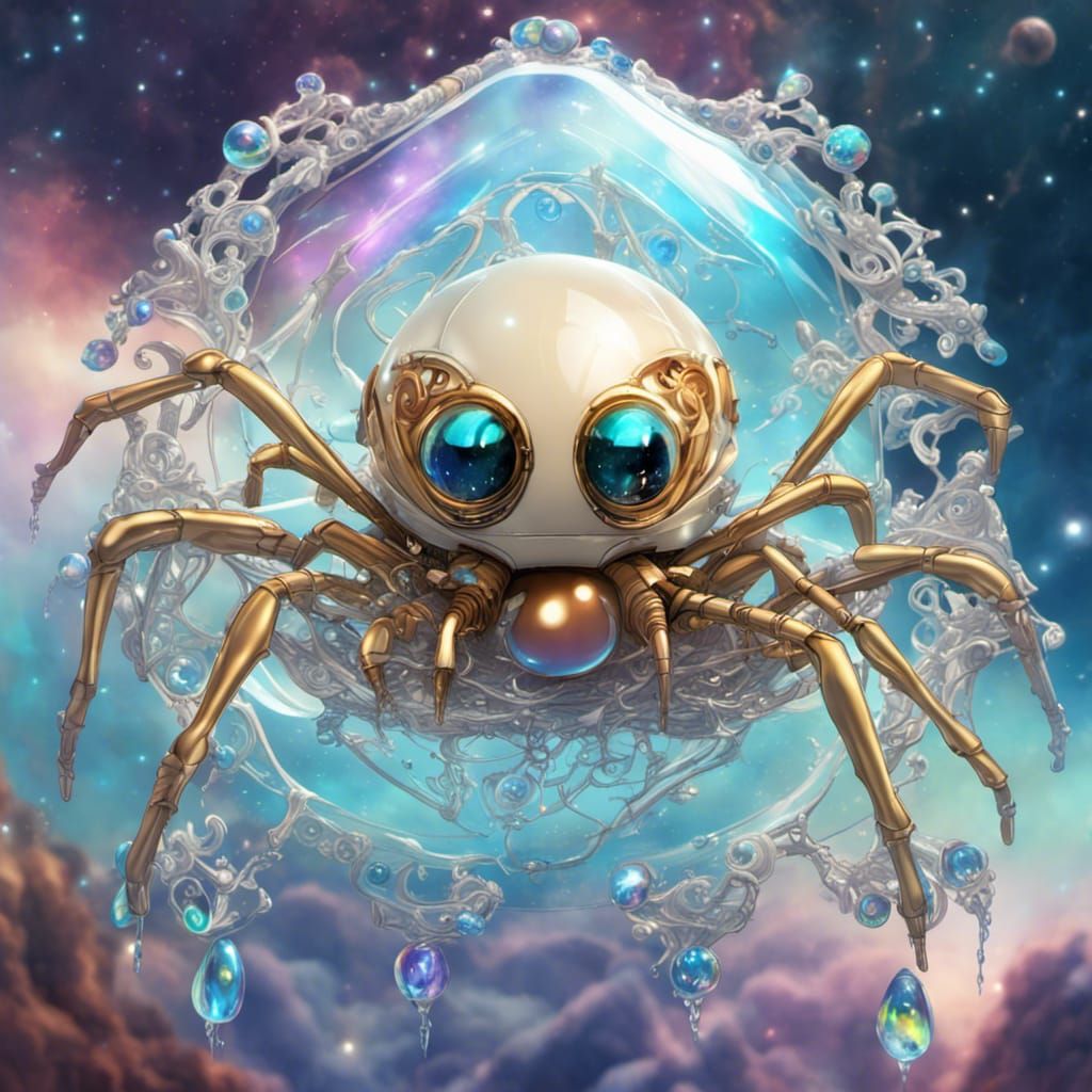 Fly-Spider Hybrid Rides Spaceship: 3D Digital Art