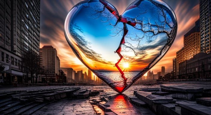 Broken heart of glass
