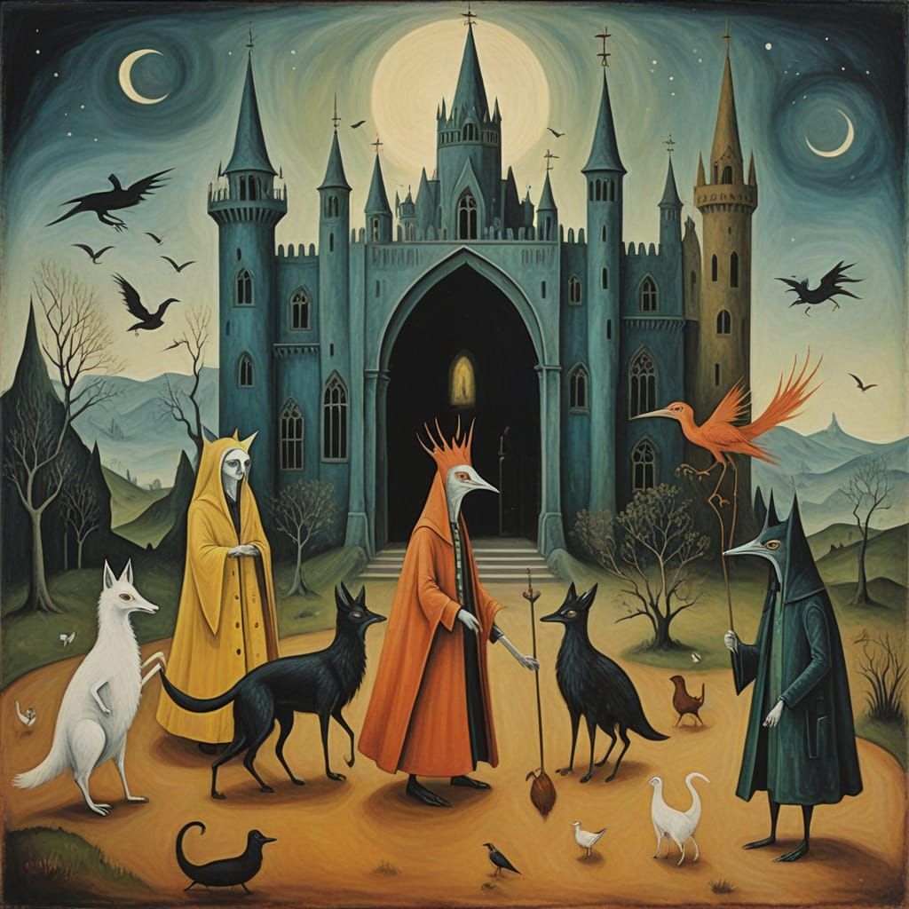 Surreal Goddesses Unveil Mystical Landscape