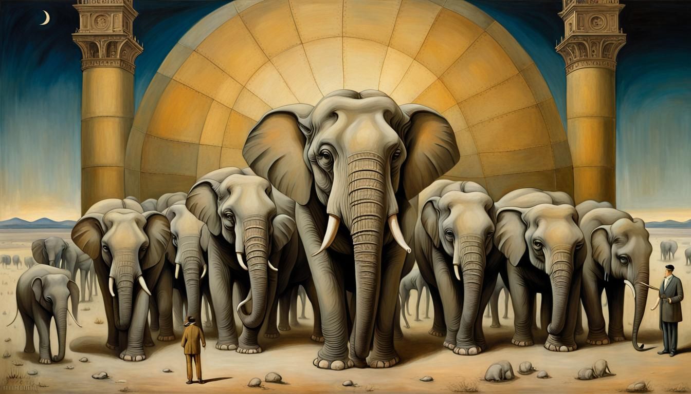 Hannibal's Elephants: A Surreal Symbolist Parade