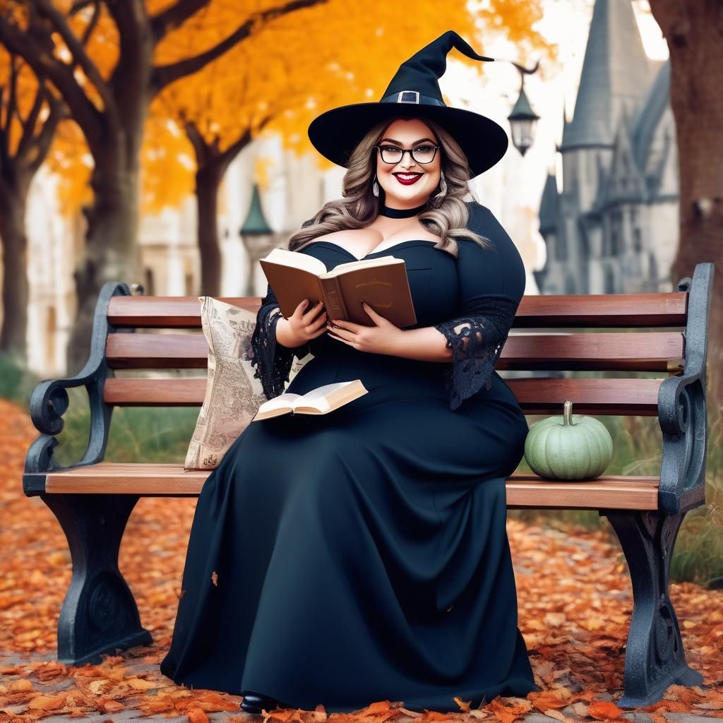 Charming Witch Reading to Goblins