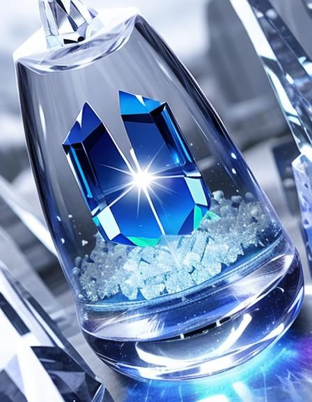 Abstract Crystalline Structure Generated by AI