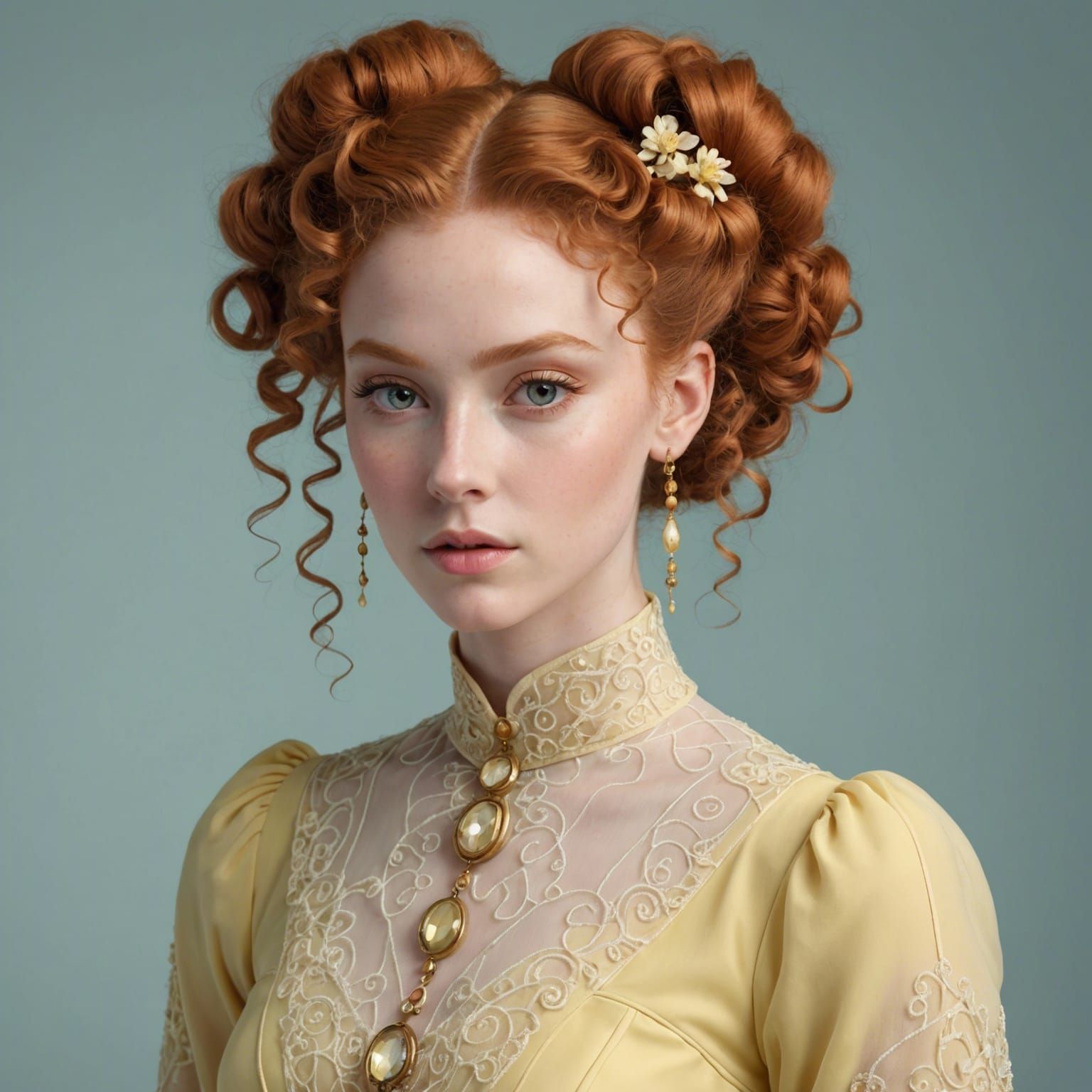 Thaumasite Goddess in Light Academia Style