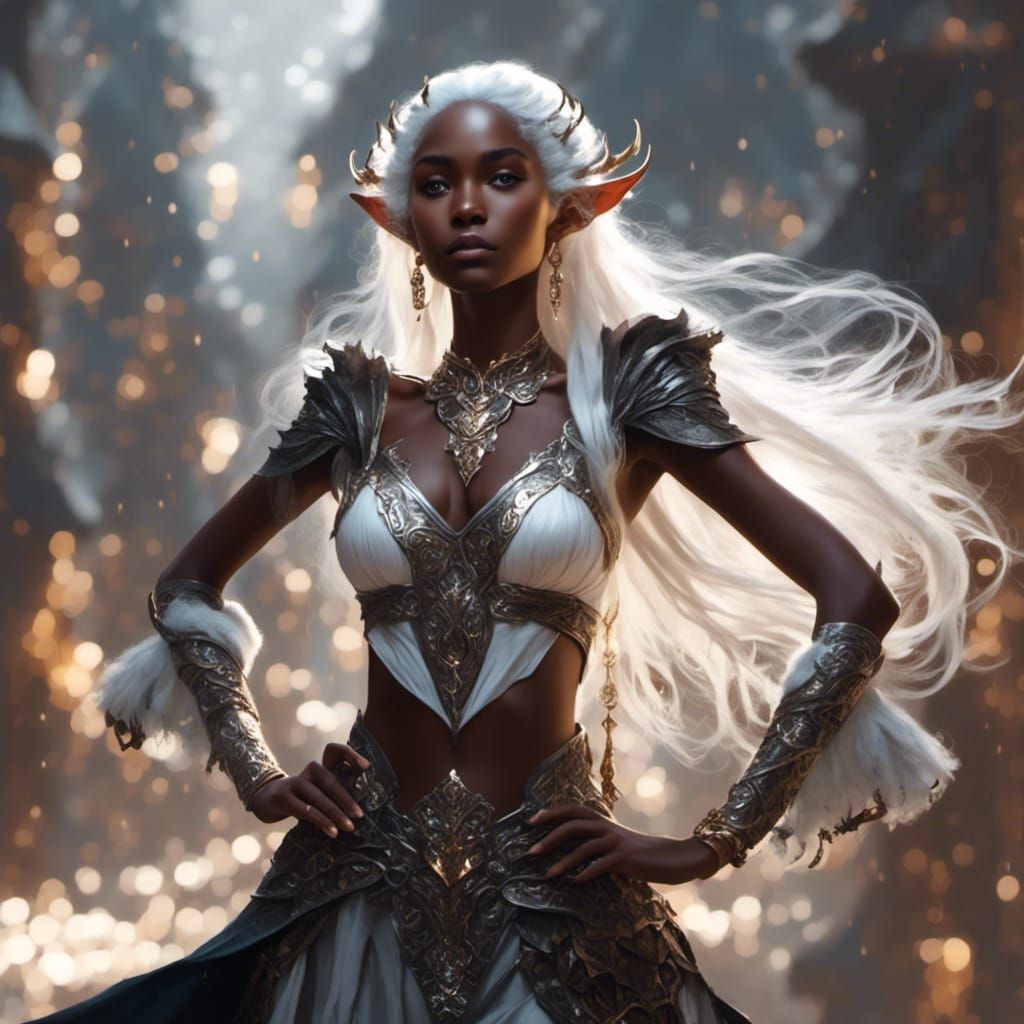 Dancing Dark Elf Magic User Portrait