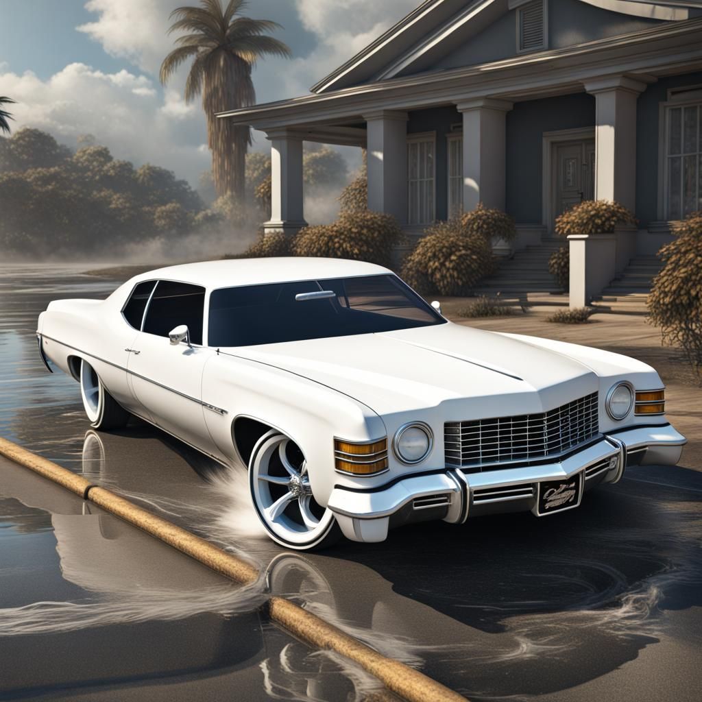 Custom 1973 Impala Coupe in Storm, Detailed Matte Painting