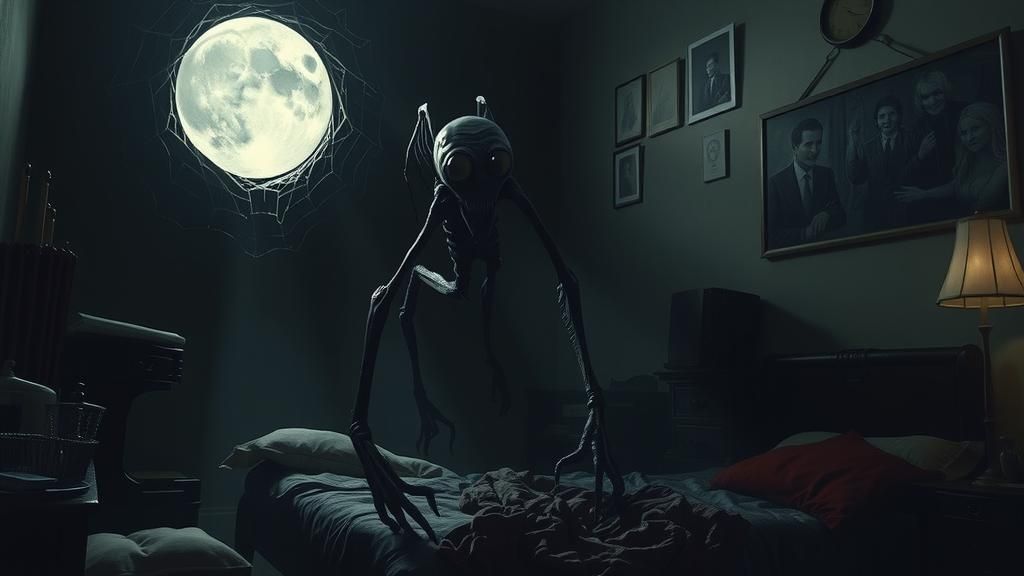 Ominous Shadow Entity Crawling Through Space