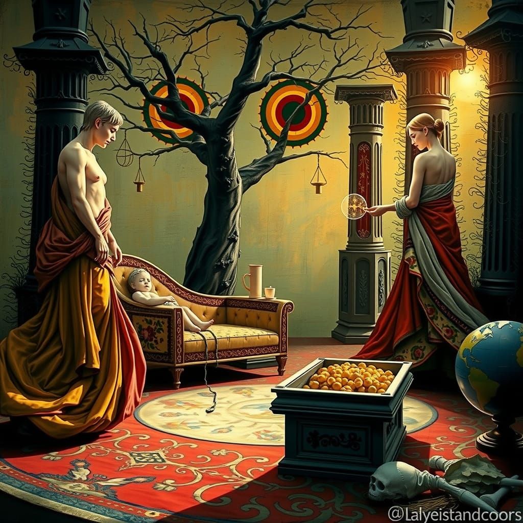 Hyperrealistic Sculpture Reflecting Life and Death