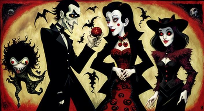 Vampires and Monsters Dark Fantasy Art