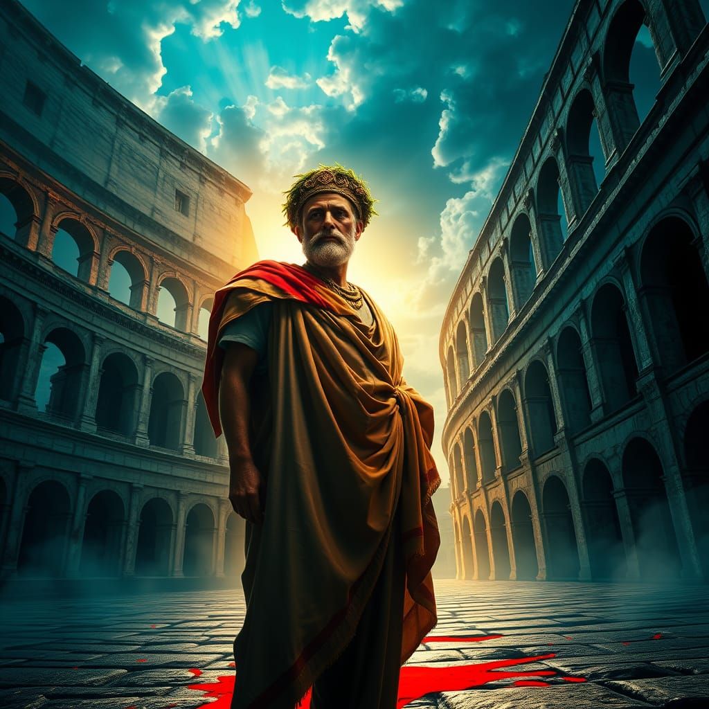 Roman Senator in Ancient Colosseum Glory