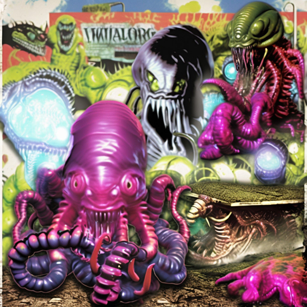 Ethereal Xenomorph Flytrap in Hypnotic Gwar-Inspired Realism