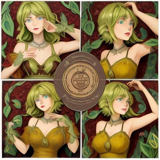 Woman with Rose in Misty Forest, Macro Photography