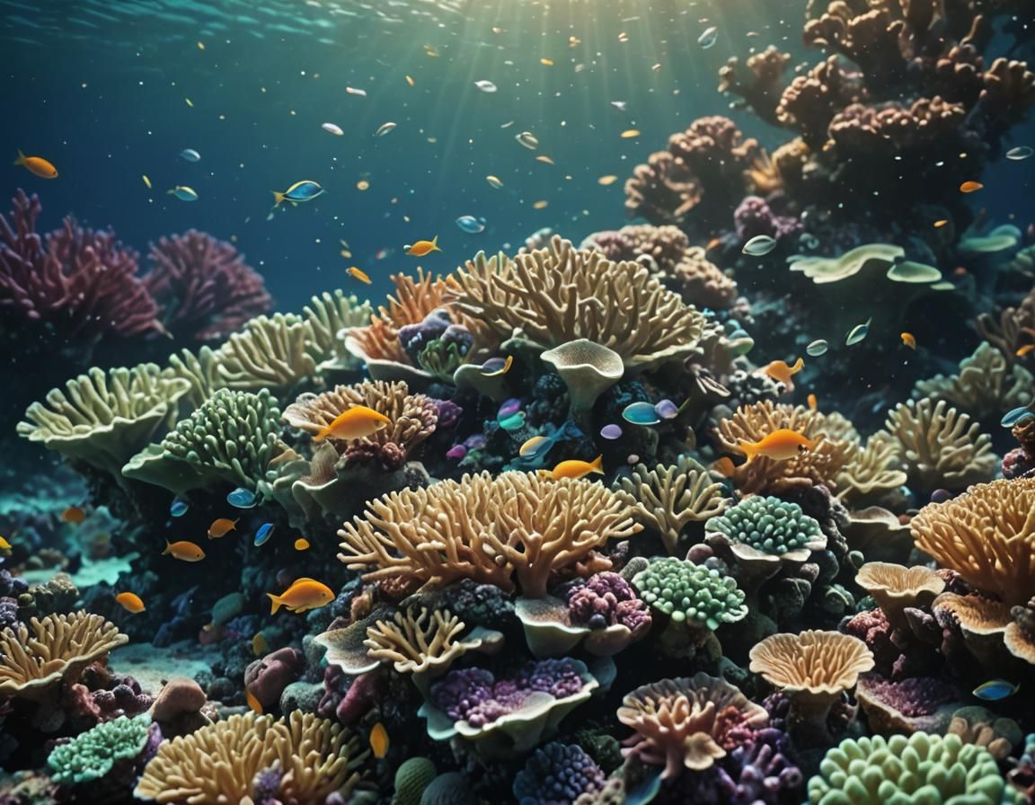 Luminous Coral Reef: Cinematic Digital Art