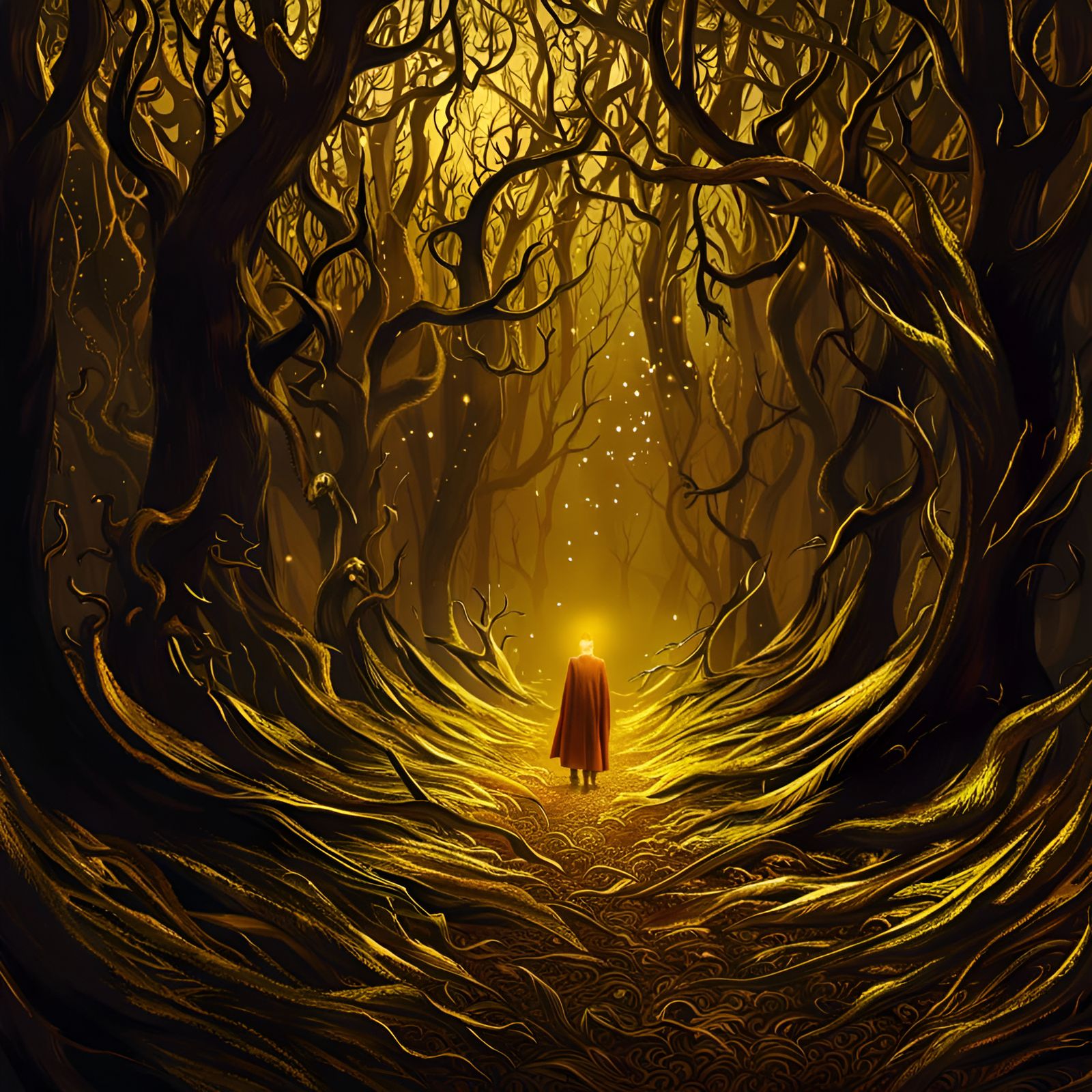 Golden Nightmare: A Lucid Dreamscape