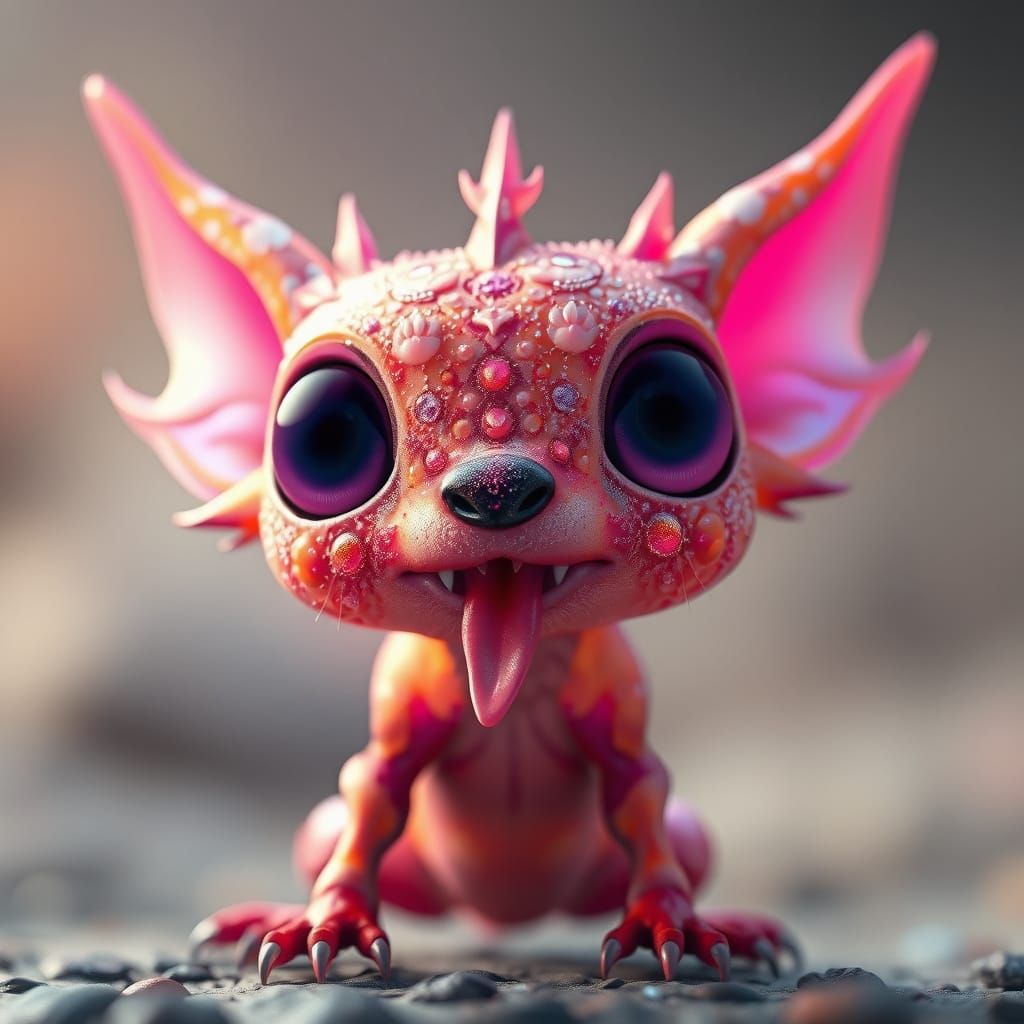 Enchanting Otherworldly Being with Iridescent Hues