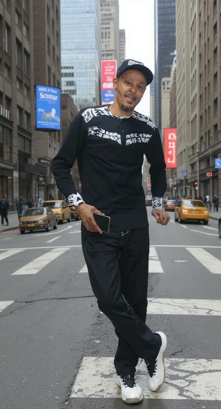 Stopping in Times Square, New York