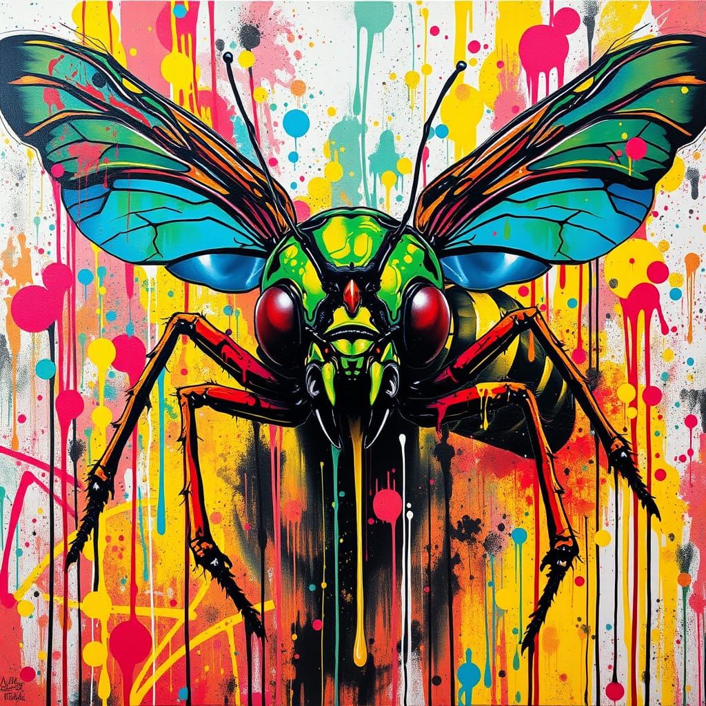 Insect Uprising: Graffiti Art in Polychromatic Style