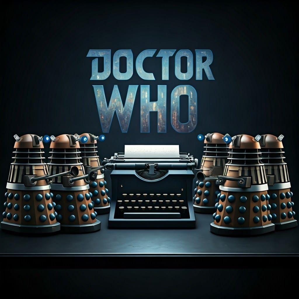 Cybernetic Aliens Write Doctor Who in Bold Graffiti