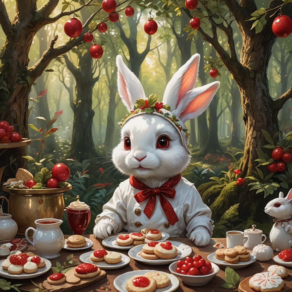 Rabbit Food Stylist in Whimsical Woodland, Concept Art