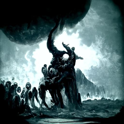 Infernal Eruption: A Dark Fantasy Scene