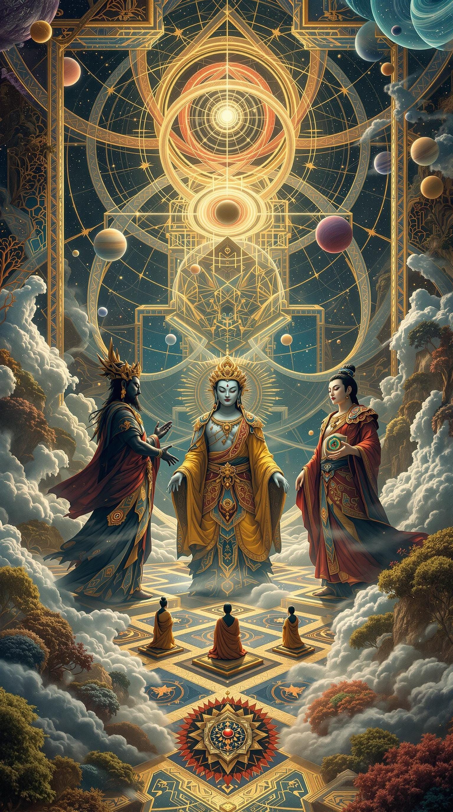Psychedelic Buddhist Deities in Fractal Geometry