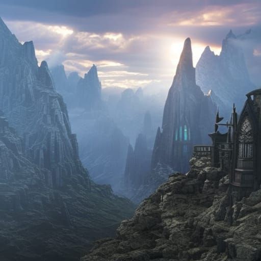 Stunning Stained Glass Digital Matte Painting