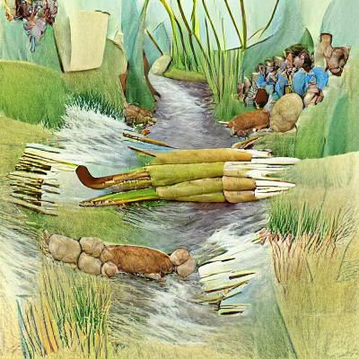 Crystal Stream Bubbling in Sunlight