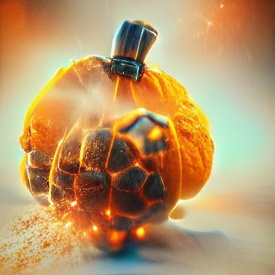 Exploding Pumpkin Grenade in Octane Render