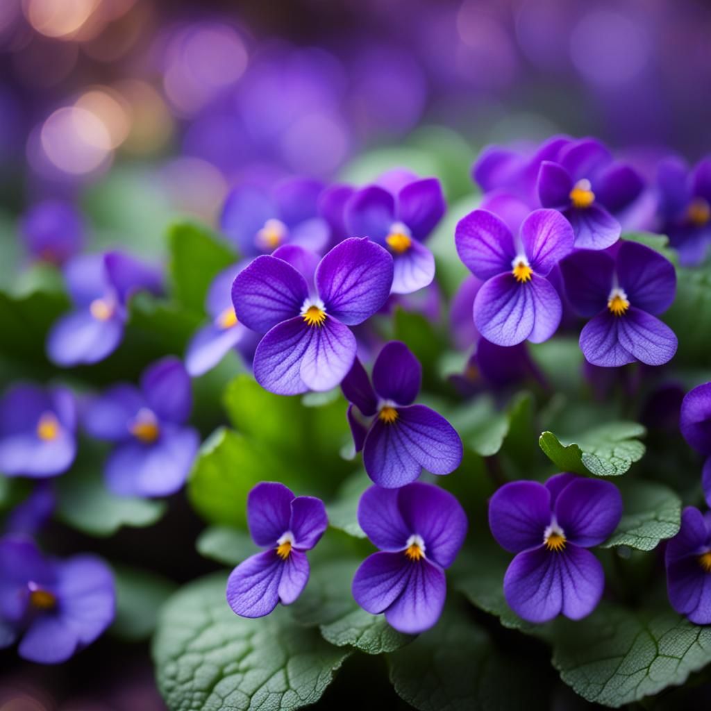 Stunning Violet Flowers in Natural Light