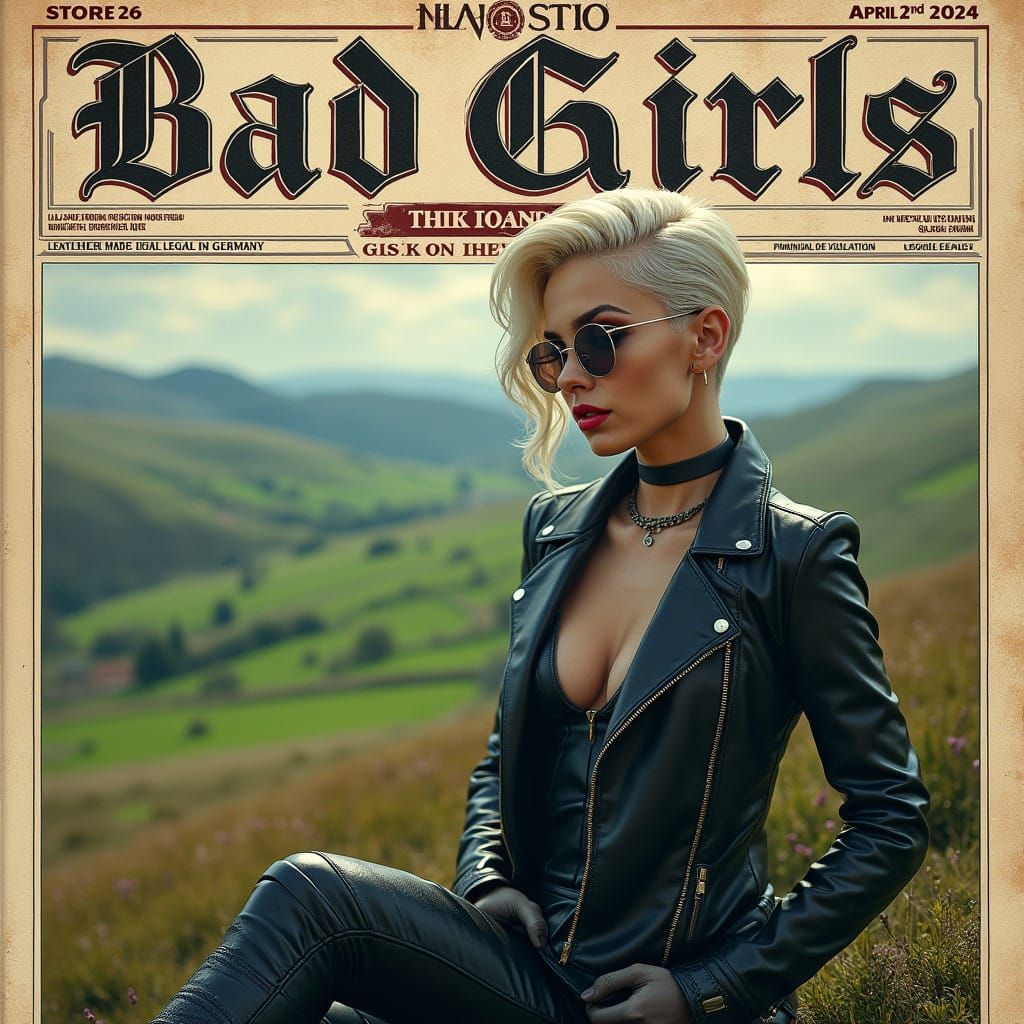 Futuristic Tabloid Newspaper: Bad Girls Magazine