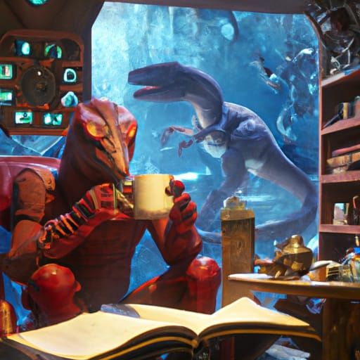 Cyborg Dino loves Lord of the Rings