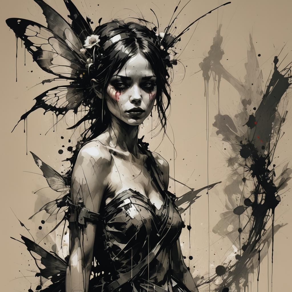 Fairy's Frustrated Last Breath in Abstract Art