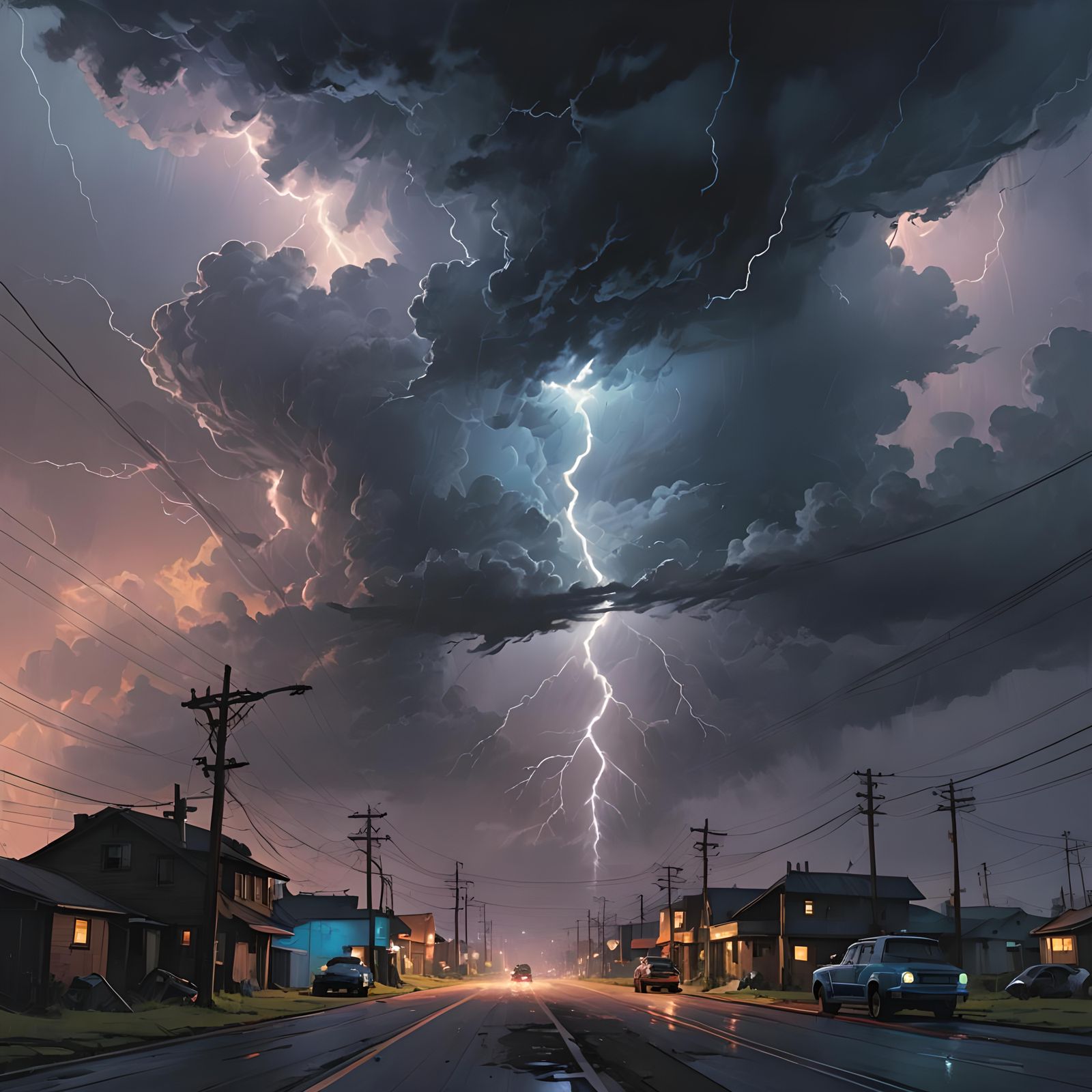 Dramatic Lightning Strike